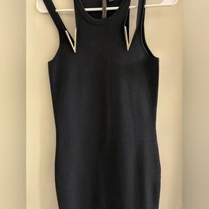 Guess Dual Strap with Gold Trim Fitted Mini Dress